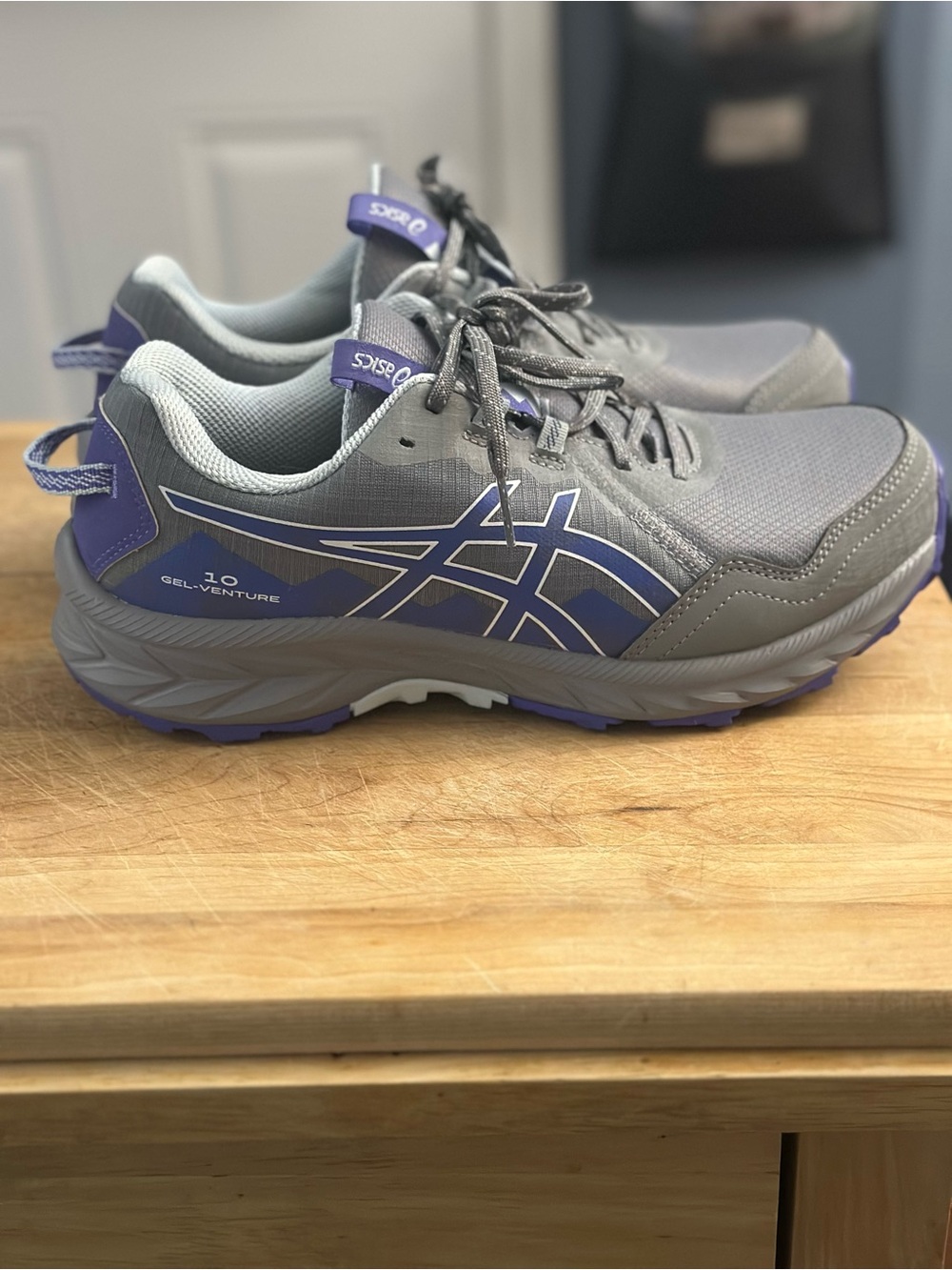 Asics GEL‑Venture 10 Gray and Purple Women's Trail Sneakers
